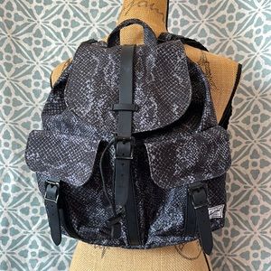 Herschel Supply Company Black Snake Print Backpack
